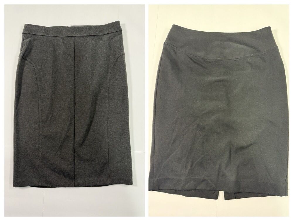 Lot Of 2 Michael Kors Women’s Pencil Skirt Size 6 Gray And Black Knee Length